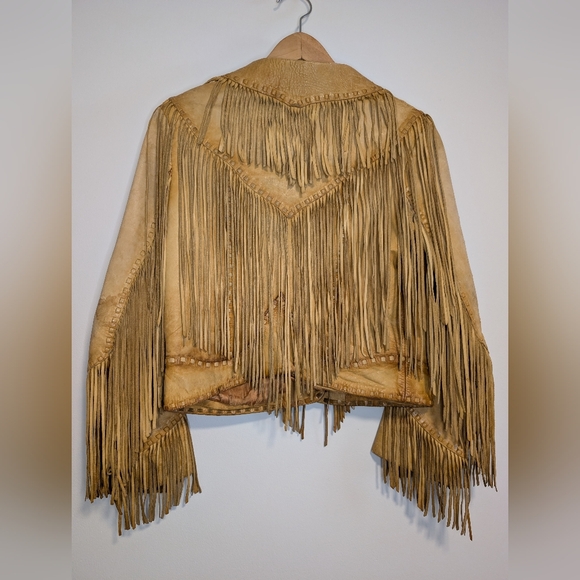 Danier Tan Leather Fringe Jacket - Picture 2 of 16